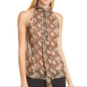 🐍 Nili Lotan silk sleeveless shirt